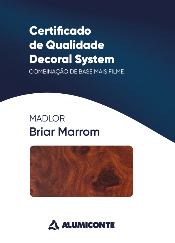 Certificado de Qualidade Madlor Briar Marrom