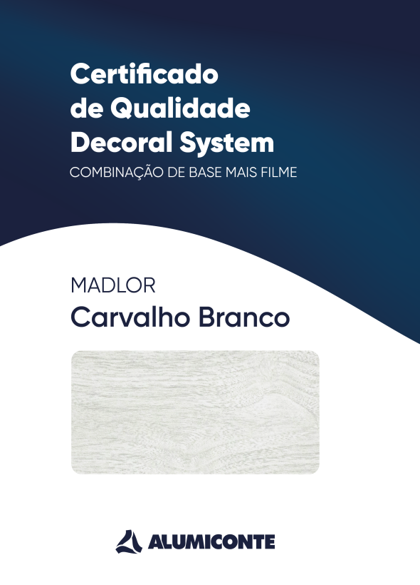 Certificado de Qualidade Madlor Carvalho Branco