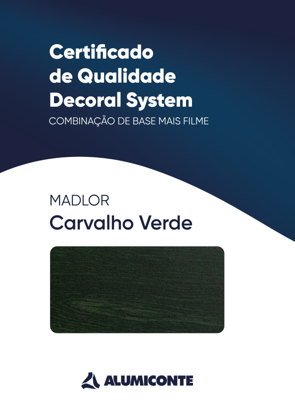 Certificado de Qualidade Madlor Carvalho Verde