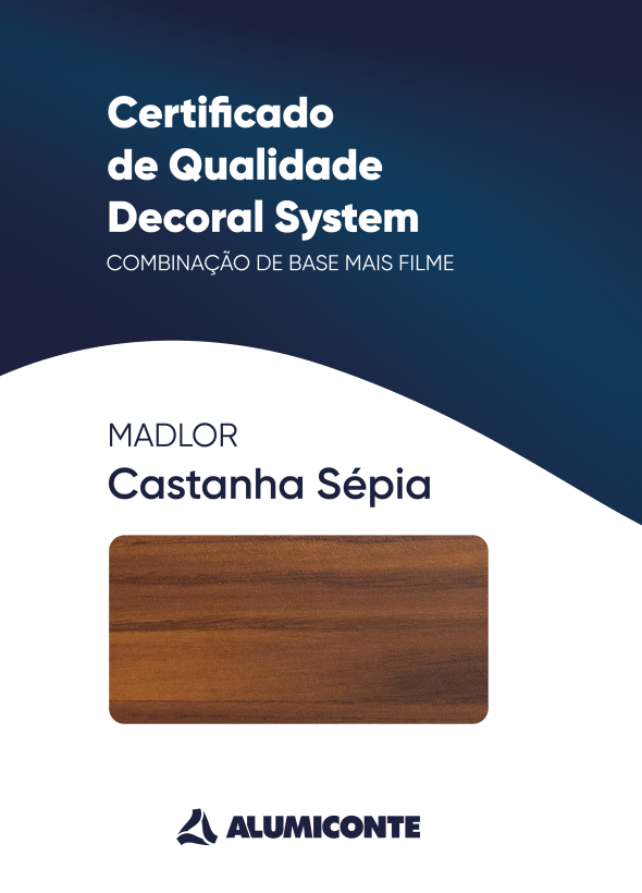 Certificado de Qualidade Madlor Castanha Sépia