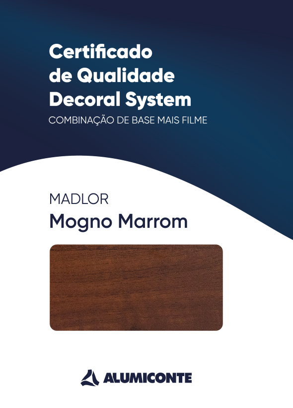 Certificado de Qualidade Madlor Mogno Marrom